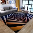 3D Vortex Illusion Carpet Entrance Door Floor Mat Abstract Geometric Optical Doormat Non-slip