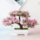 Artificial Plastic Plants Bonsai Small Tree Pot Fake Plant Potted Flower Home Room Table Decoration