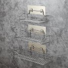 Stainless Steel Bathroom Storage Shelf Punch-Free Kitchen Bathroom Toilet Wall Hanging