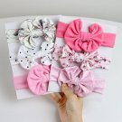 3Pcs/Set Solid Color Soft Nylon Elastic Baby Headband Bows Knotted Newborn Baby Girl Headbands