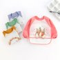 Cute Baby Bibs Toddler Baberos Bavoir Waterproof Long Sleeve Apron Cartoon Animals Children