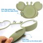 Bopoobo Baby Bowls Plates Spoons Silicone Suction Feeding Food Tableware BPA Free Non-Slip