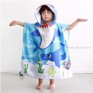 Cartoon Baby Bath Towel Microfiber Cotton Hooded Beach Towel Newborn Cape Towels Soft Poncho
