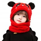 Winter Children Hat Plus Fleece Kids Caps Cartoon Hat For Girls Boys Scarf Thicken Cap