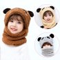 Winter Children Hat Plus Fleece Kids Caps Cartoon Hat For Girls Boys Scarf Thicken Cap