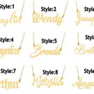PERSONALIZED 14K GOLD PLATED NAME PLATE NECKLACE Any name Any Style Ship from US