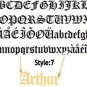 PERSONALIZED 14K GOLD PLATED NAME PLATE NECKLACE Any name Any Style Ship from US