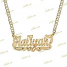 Personalized 14K Gold Plated  / SILVER SINGLE FULL PAVE Name Necklace ANY NAME