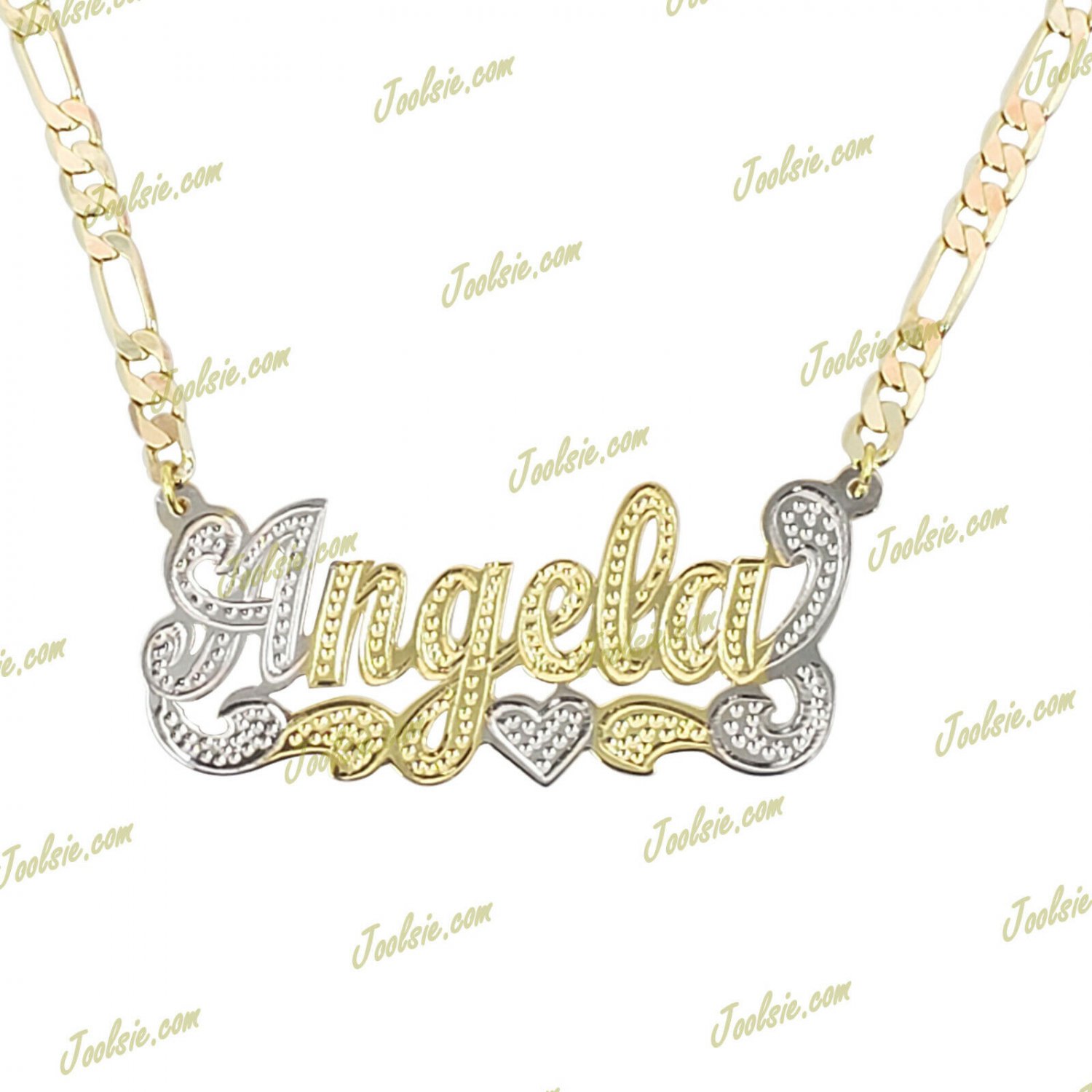 Personalized Gold Plated / 2TONE / SILVER SINGLE Name Plate Necklace ANY NAME