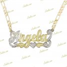 Personalized Gold Plated / 2TONE / SILVER SINGLE Name Plate Necklace ANY NAME