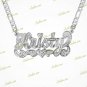 Personalized Gold Plated / 2TONE / SILVER SINGLE Name Plate Necklace ANY NAME