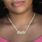 Personalized Gold Plated / 2TONE / SILVER SINGLE Name Plate Necklace ANY NAME