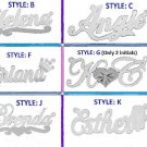 PERSONALIZED SINGLE STERLING SILVER ANY NAME ANY STYLE PLATE NECKLACE FREE CHAIN