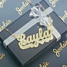 PERSONALIZED 18K GOLD PLATED SINGLE NAME PLATE , ANY NAME FREE CHAIN * FREE SHIP