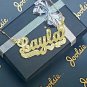 PERSONALIZED 18K GOLD PLATED SINGLE NAME PLATE , ANY NAME FREE CHAIN * FREE SHIP