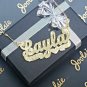 PERSONALIZED 18K GOLD PLATED SINGLE NAME PLATE , ANY NAME FREE CHAIN * FREE SHIP