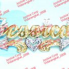 JESSICA 14K GOLD PLATED 2TONE SINGLE NAME PLATE CHAIN NECKLACE ANY NAME