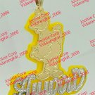 PERSONALIZED  14K GOLD PLATED NAME PLATE CHAIN NECKLACE ANY character ANY color
