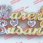 PERSONALIZED DOUBLE PLATE TWO 2 NAME s COUPLE NECKLACE CHAIN AnyNames US Ship