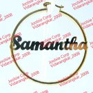 PERSONALIZED 14K GOLD PLATED 3.00"  (LARGE) PLAIN HOOP NAME EARRINGS ANY NAME