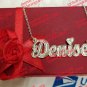 PERSONALIZED STERLING SILVER  NAME PLATE CHAIN NECKLACE * CHOOSE ANY NAME