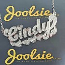 PERSONALIZED STERLING SILVER .925 SINGLE NAME PLATE CHAIN NECKLACE * FREE SHIP