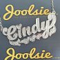 PERSONALIZED STERLING SILVER .925 SINGLE NAME PLATE CHAIN NECKLACE * FREE SHIP