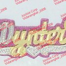 PERSONALIZED 14K GOLD PLATED ANY COLOR GLITTER BACKGROUND ANY NAME/COLR UP TO 9