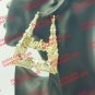 PERSONALIZED 14K GP 3" (LARGE) TRIANGLE BAMBOO DOOR KNOCKERS ANY NAME EARRINGS