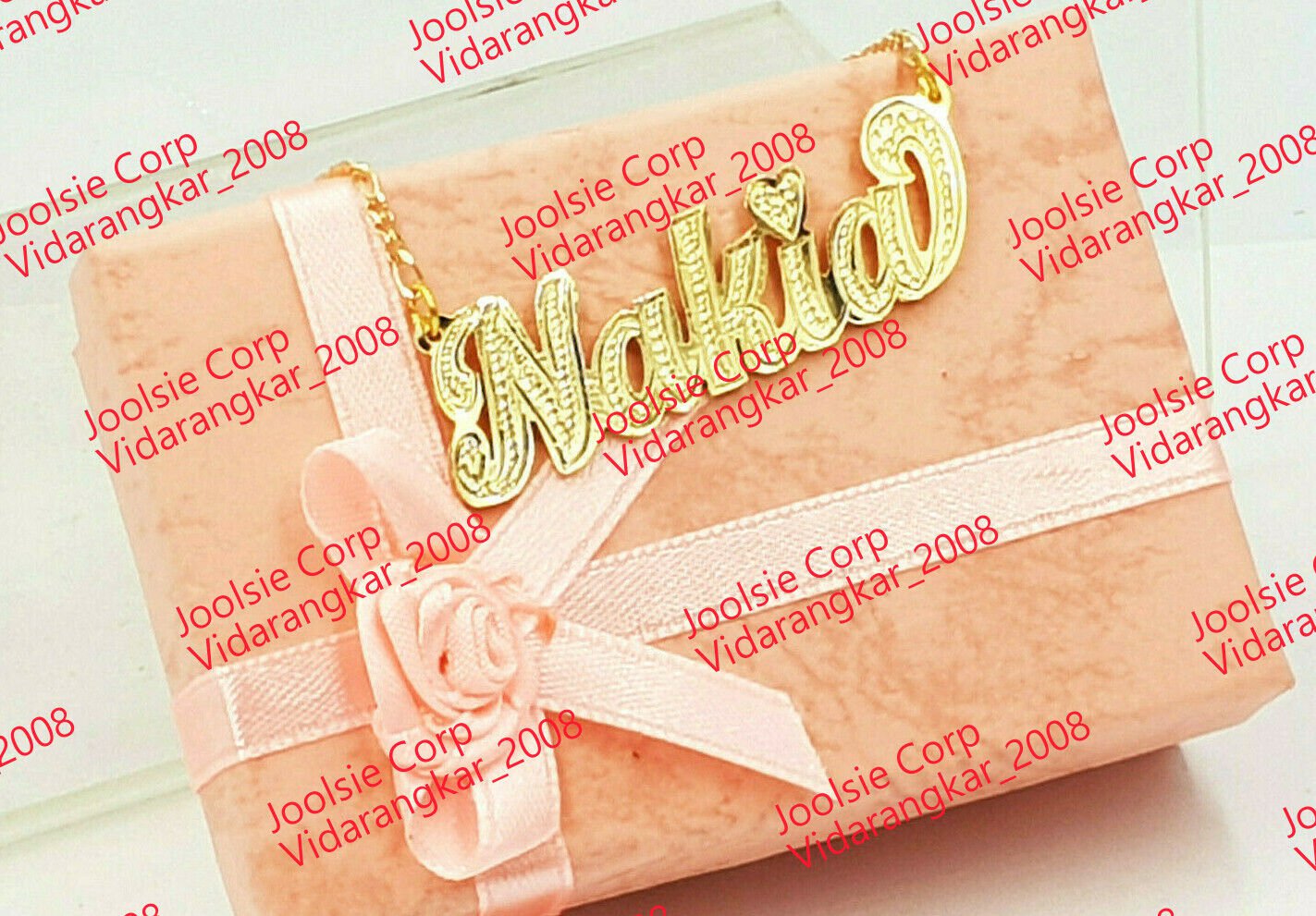 PERSONALIZED 14K GOLD PLATED  NAME PLATE CHAIN NECKLACE * CHOOSE ANY NAME
