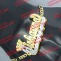 PERSONALIZED 14K GOLD PLATED DOUBLE NAME PLATE BRACELET W/ ROLEX CROWN ,ANY NAME