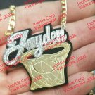 PERSONALIZED  14K GOLD PLATED  BASKETBALL NAME PLATE CHAIN NECKLACE  ANY color