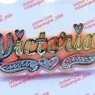 PERSONALIZED 14K GP COLOR BACKGROUND STUD NAME EARRINGS *ANY NAME ANY COLOR
