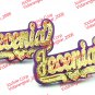 PERSONALIZED 14K GOLD PLATED NAME STUDS , ANY COLOR ANY NAME P TO 7 LETTERS