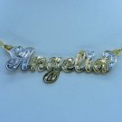 PERSONALIZED 14K GOLD PLATED  NAME PLATE CHAIN NECKLACE * Any name up to 9 lette