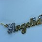 PERSONALIZED 14K GOLD PLATED NAME PLATE CHAIN NECKLACE * Any name up to 9 lette
