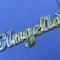PERSONALIZED 14K GOLD PLATED NAME PLATE CHAIN NECKLACE * Any name up to 9 lette