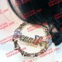 PERSONALIZED 14K GOLD GP 3:00" LARGE BAMBOO NAME EARRINGS Door Knockers
