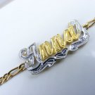 PERSONALIZED 14K  GF BABY NAME PLATE BRACELET GIFT