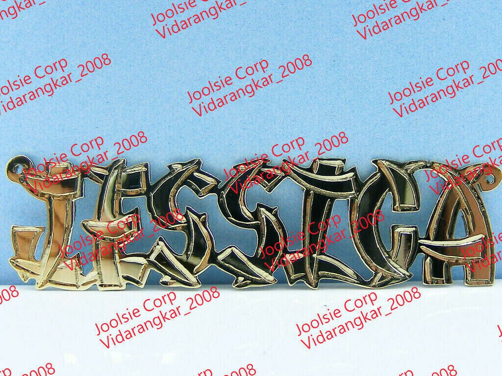 PERSONALIZED  14K GOLD GP CHINESE ENGLISH FONT NAME PLATE NECKLACE ANY NAME