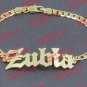 PERSONALIZED 14K GOLD PLATED OLD ENGLISH LINK BRACELET ,ANY NAME UP TO 9 LETTERS