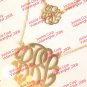 PERSONALIZED 14K GOLD GP 3 INITIAL 1.5" LARGE  ROUND MONOGRAM PENDANT NECKLACE