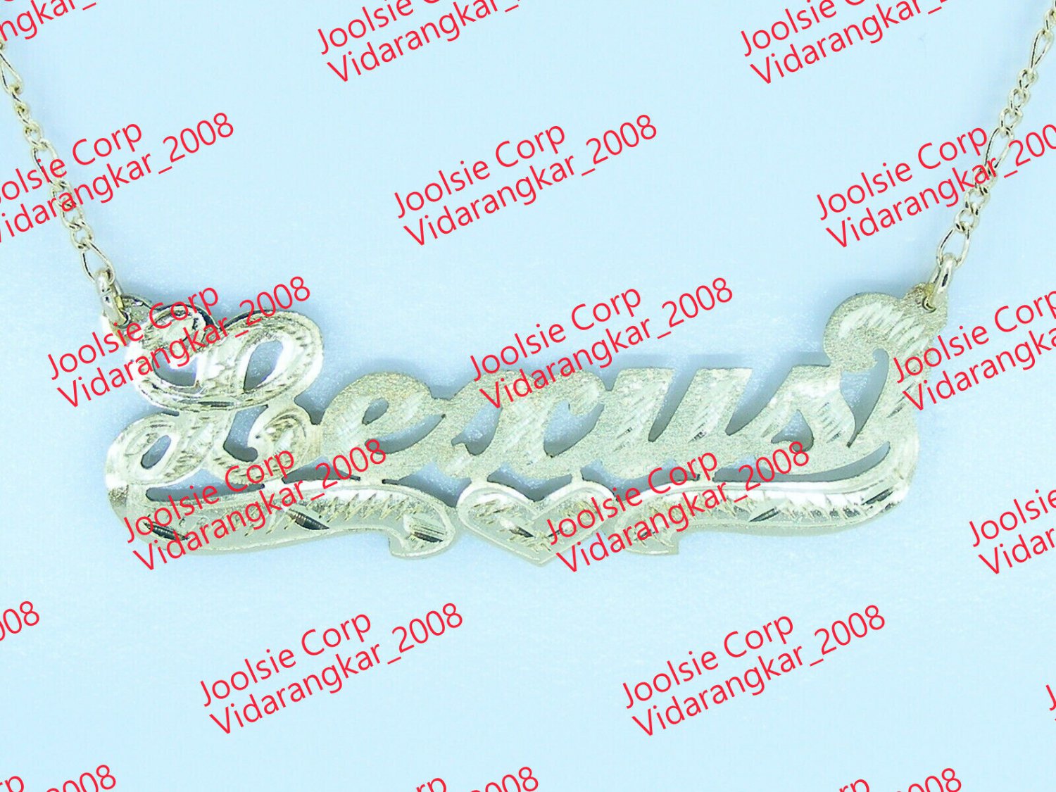 PERSONALIZED 14K GOLD GP NAME PLATE CHAIN NECKLACE  Any Name UP TO 9 Letters