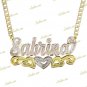 PERSONALIZED 14K GP 3D DOUBLE PLATED SCRIPT NAME PLATE NECKLACE ANY NAME US SELL