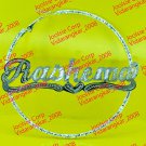 PERSONALIZED SILVER PLATED 1.75" HOOP NAME STUD EARRINGS WITH DIAMOND CUT