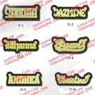 PERSONALIZED 14K GOLD PLATED  NAME PLATE NECKLACE W/ COLOR ONYX BACKGROUND