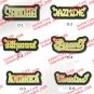 PERSONALIZED 14K GOLD PLATED  NAME PLATE NECKLACE W/ COLOR ONYX BACKGROUND