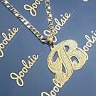14K GOLD PLATED NAME PLATE W/ ROLEX CROWN INITIAL NECKLACE (HANDMADE IN US)