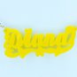 PERSONALIZED 14K GP ANY NAME ANY COLOR ONYX NAME PLATE PENDANT NECKLACE CHAIN DI