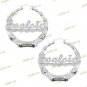Personalized 3:00" Gold / 2TONE / Silver Round Bamboo Name  Earrings (LARGE)